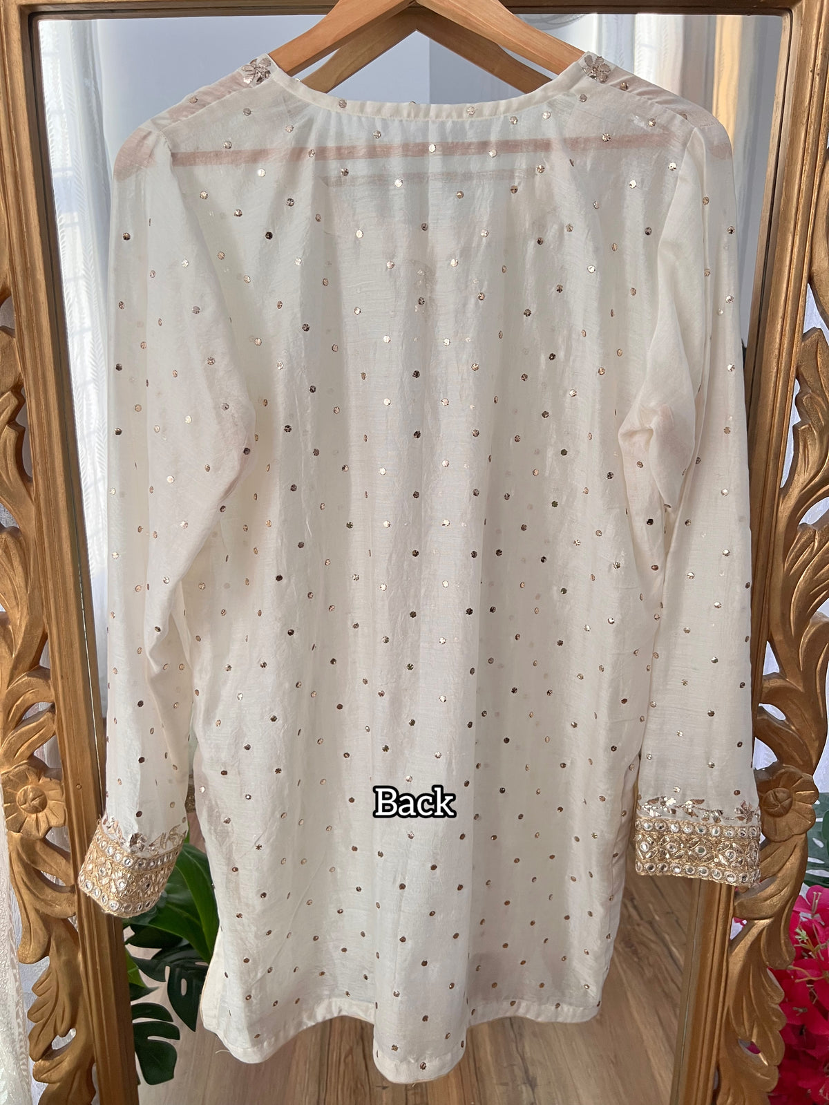 Pure Chanderi Kurti with Mukaish