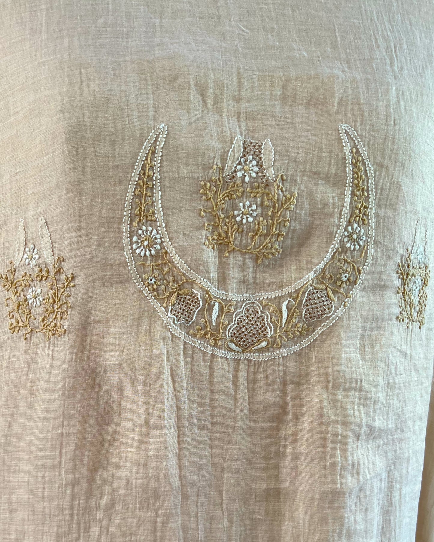 Pure Tissue Chanderi Silk Suit - Chand (crescent) Design