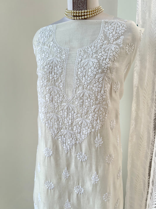Chanderi Kurti with Chikankari