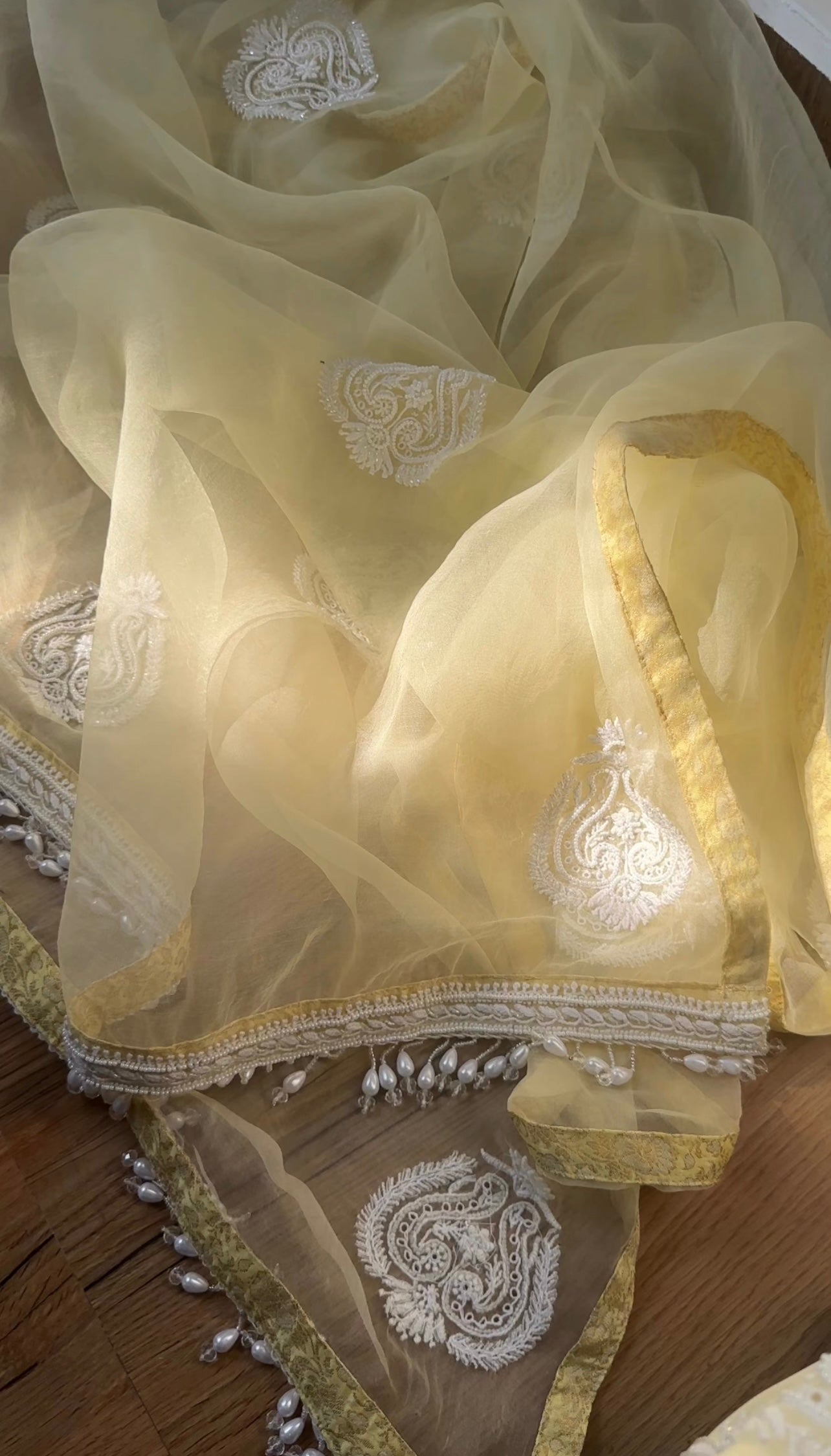 Lemon Yellow Fine Chikankari & Embellishments Suit