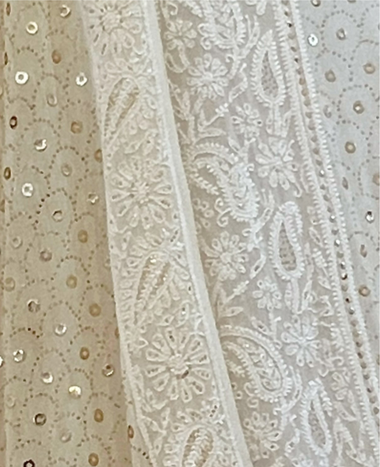 Chikankari & Mukaish Pure Georgette Lehenga Set – Dyeable & Unstitched