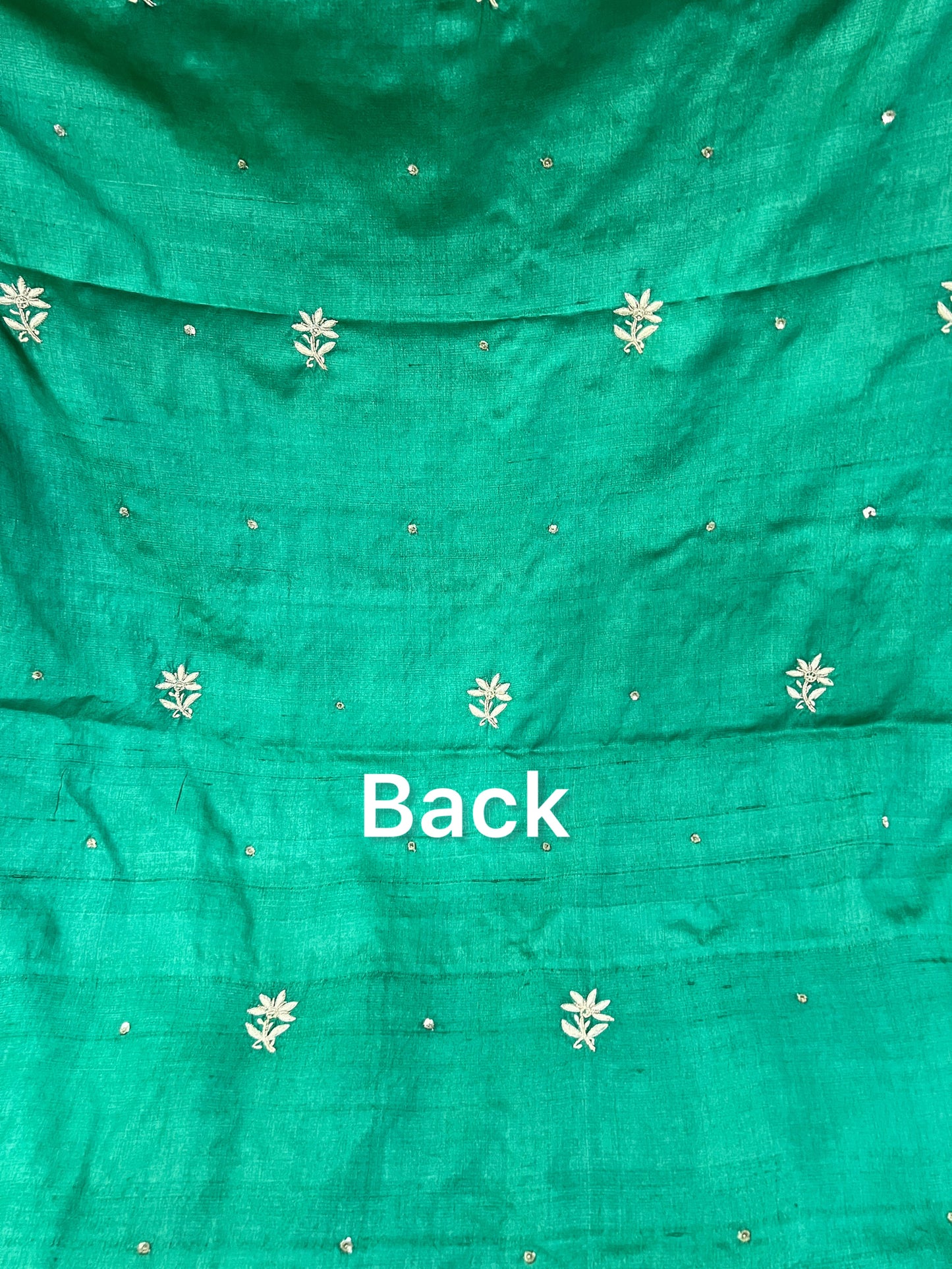 Pure Tussar Silk Chikankari with Embellishments | Eternal Craftsmanship