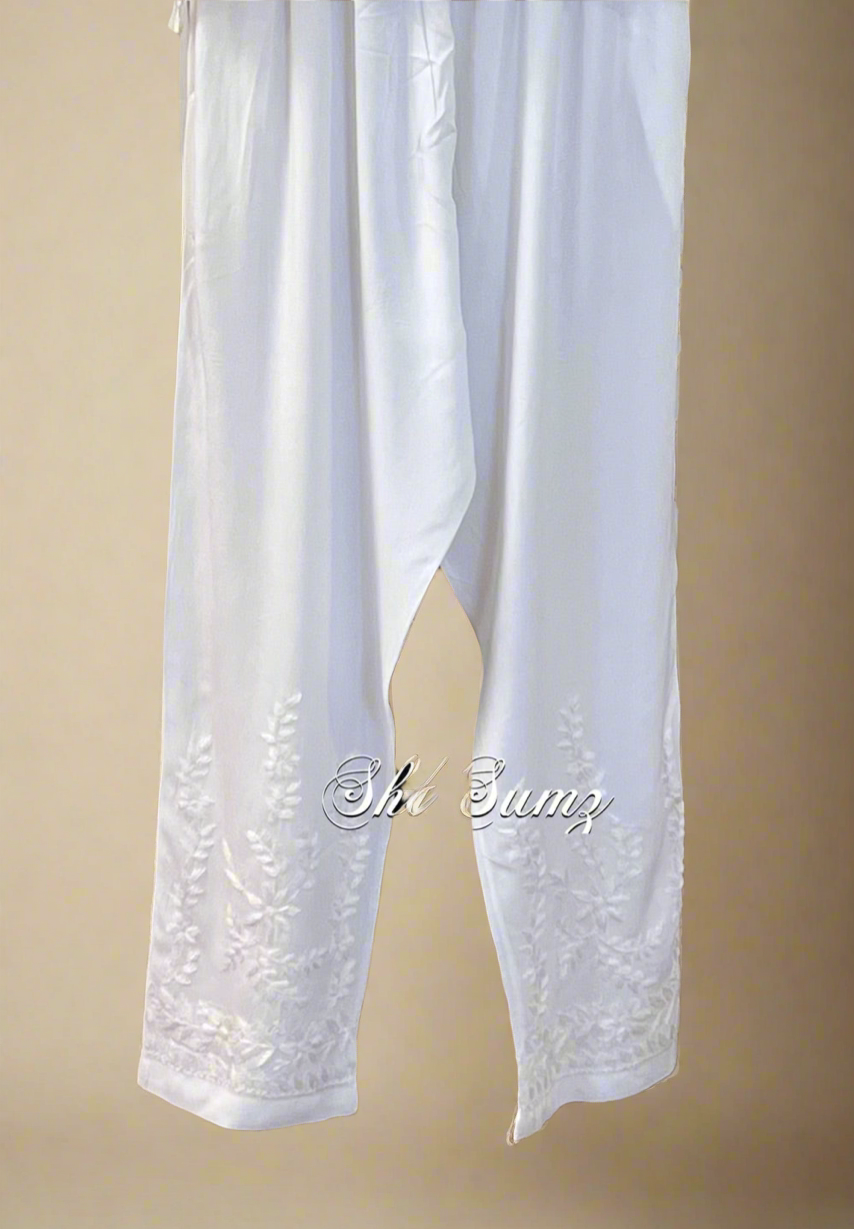 Modal Cotton Chikankari Pants