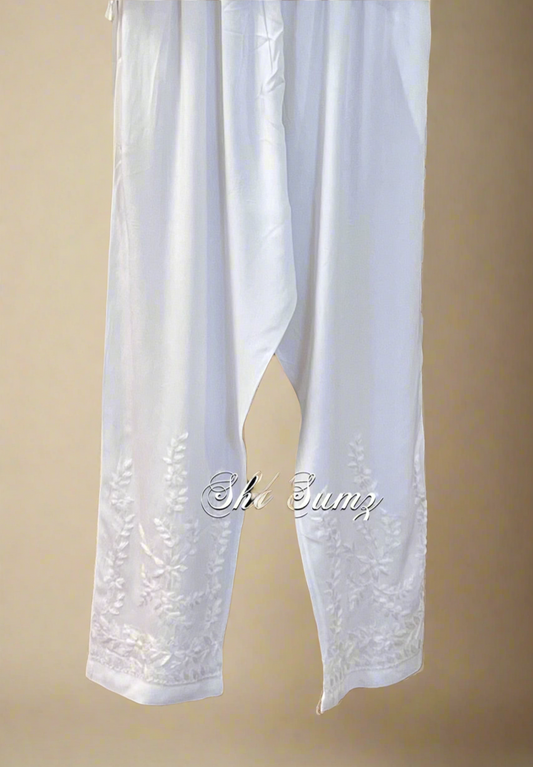 Modal Cotton Chikankari Pants