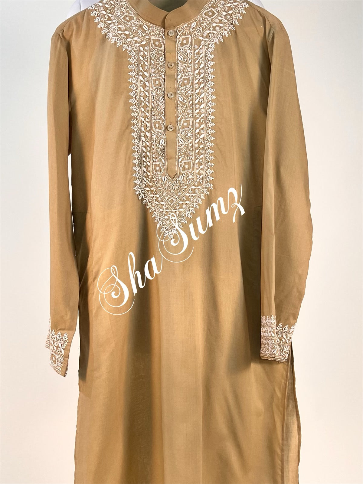 Men's Kurta Chikankari on cotton voile