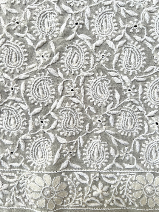 Pure Georgette Blouse with Do Taar Chikankari