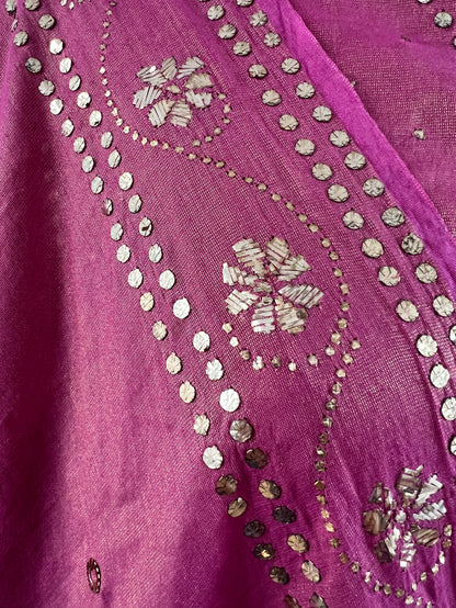 Tissue Chanderi Silk Lehanga with Mukaish