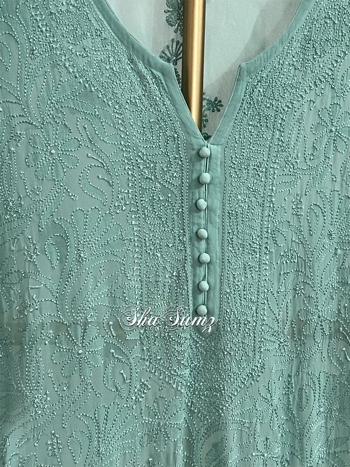 Teal Green Chikankari Suit for Summer Wear