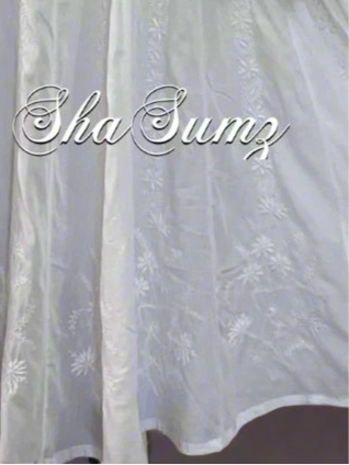 Soft cotton fabric texture of the Anarkali dress