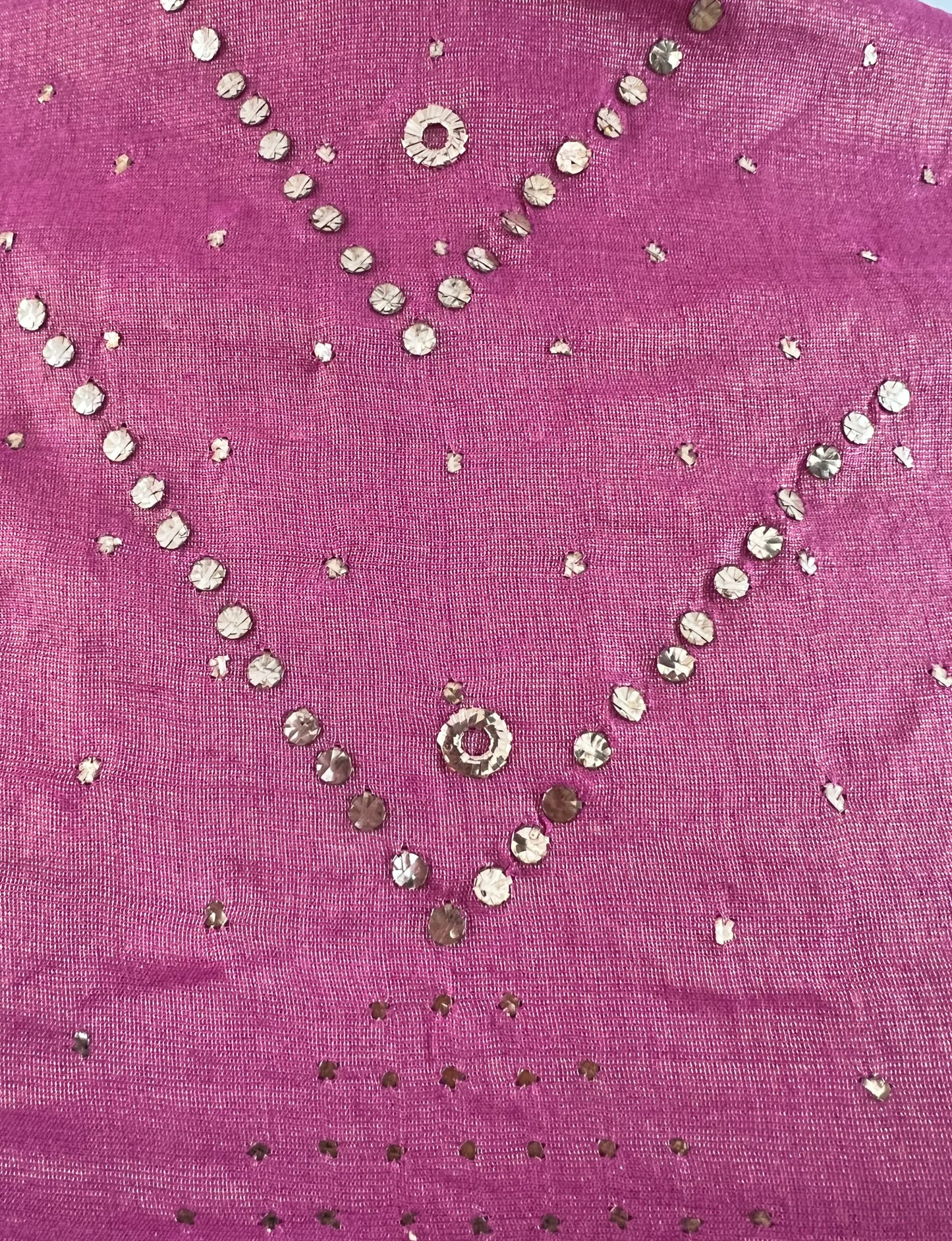 Tissue Chanderi Silk Lehanga with Mukaish