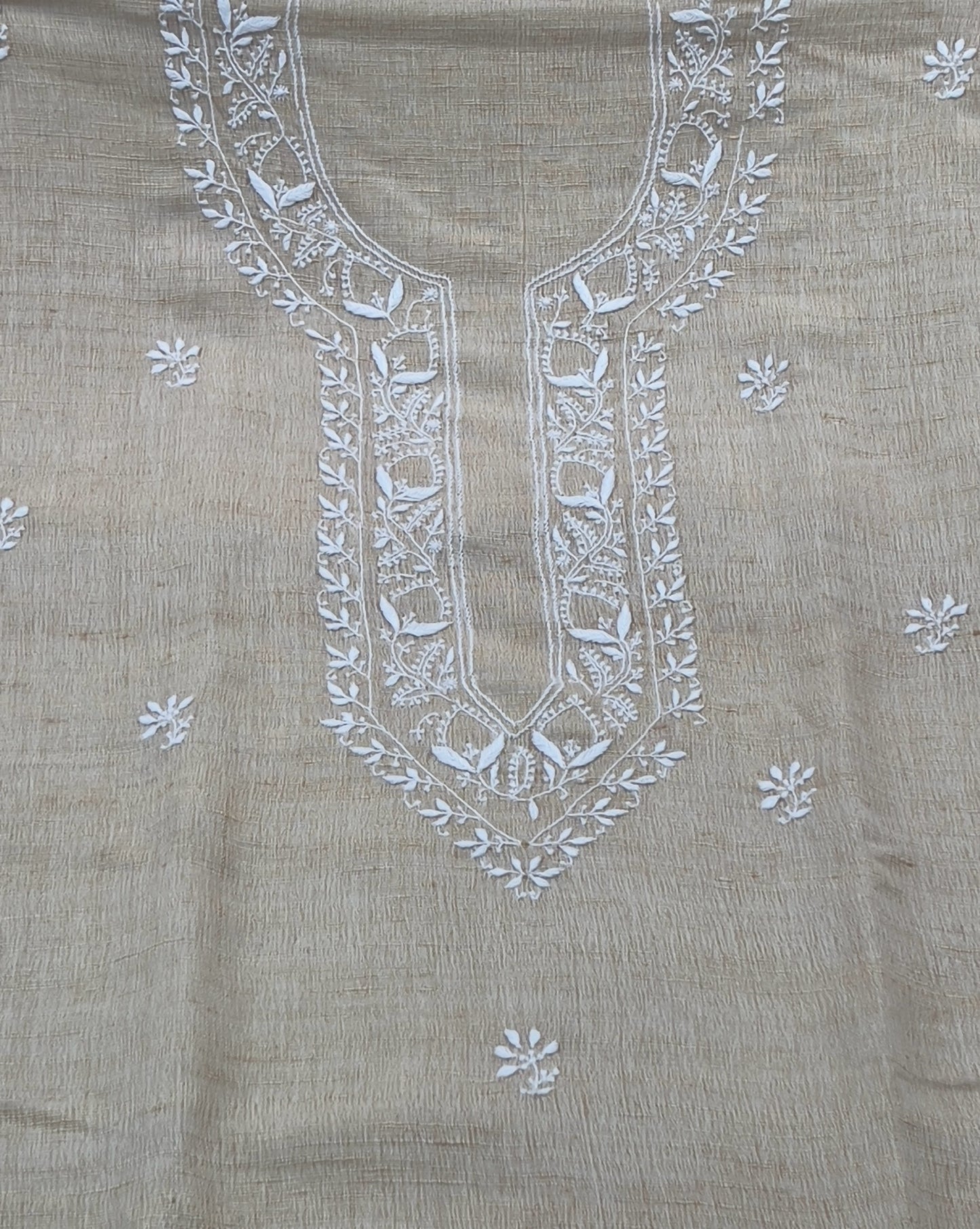 Pure Handwoven Khadi Kurta with Chikankari