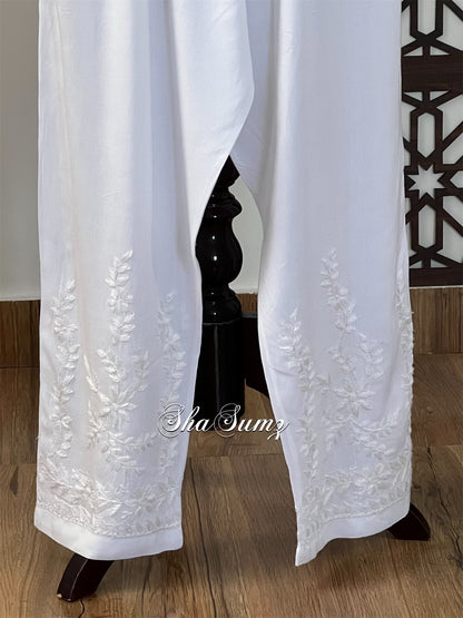 Modal Cotton Chikankari Pants