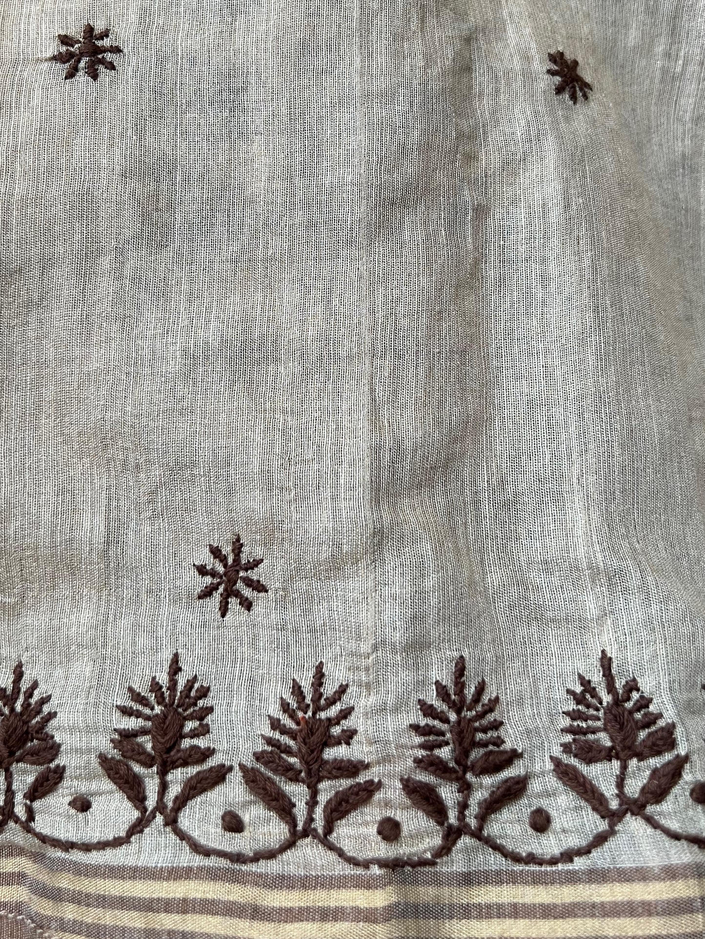 Close up Tissue Chanderi Silk with Chikankari