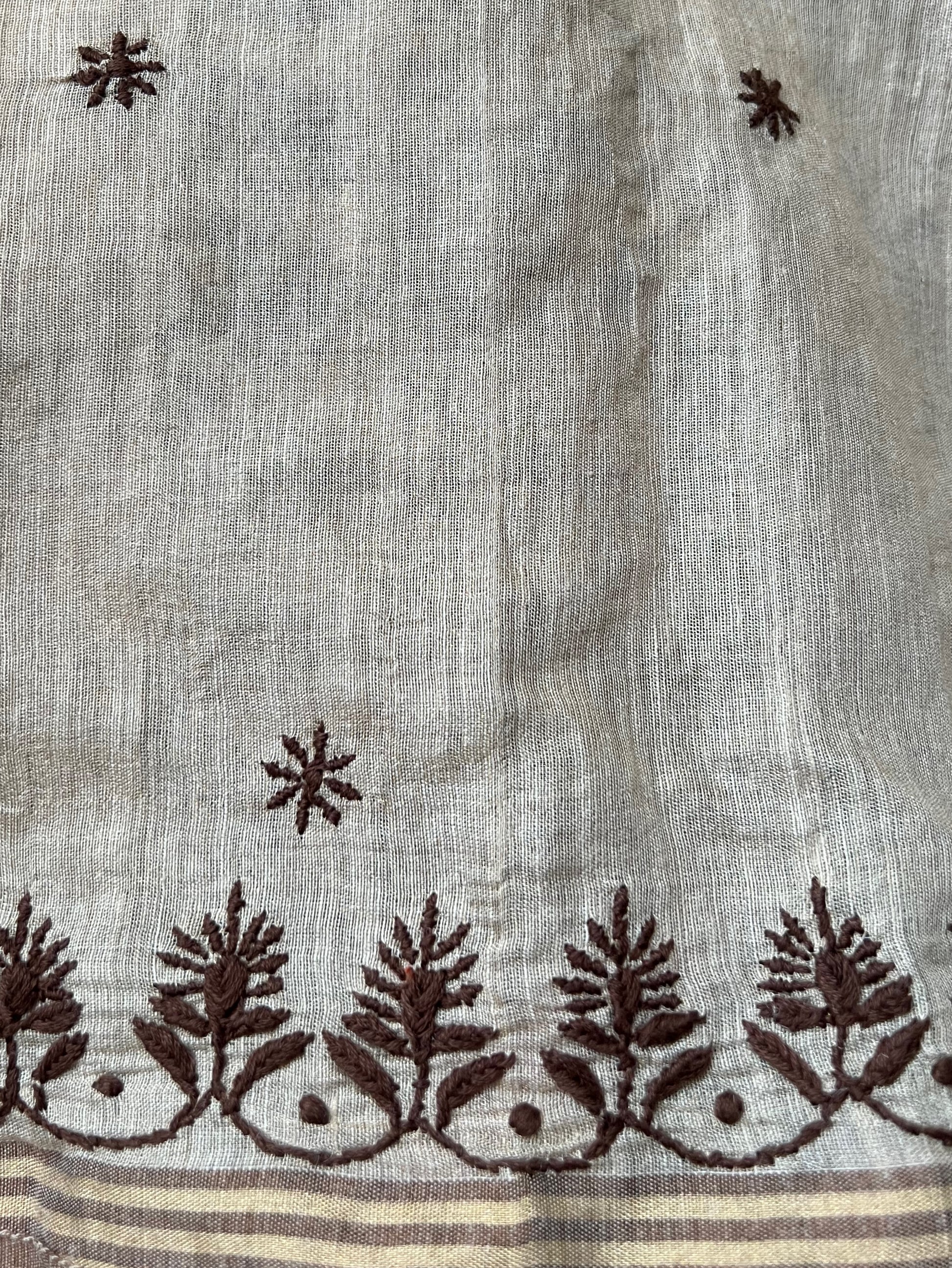Close up Tissue Chanderi Silk with Chikankari