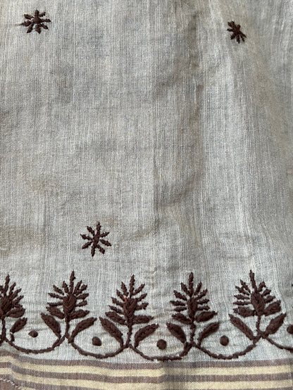 Close up Tissue Chanderi Silk with Chikankari