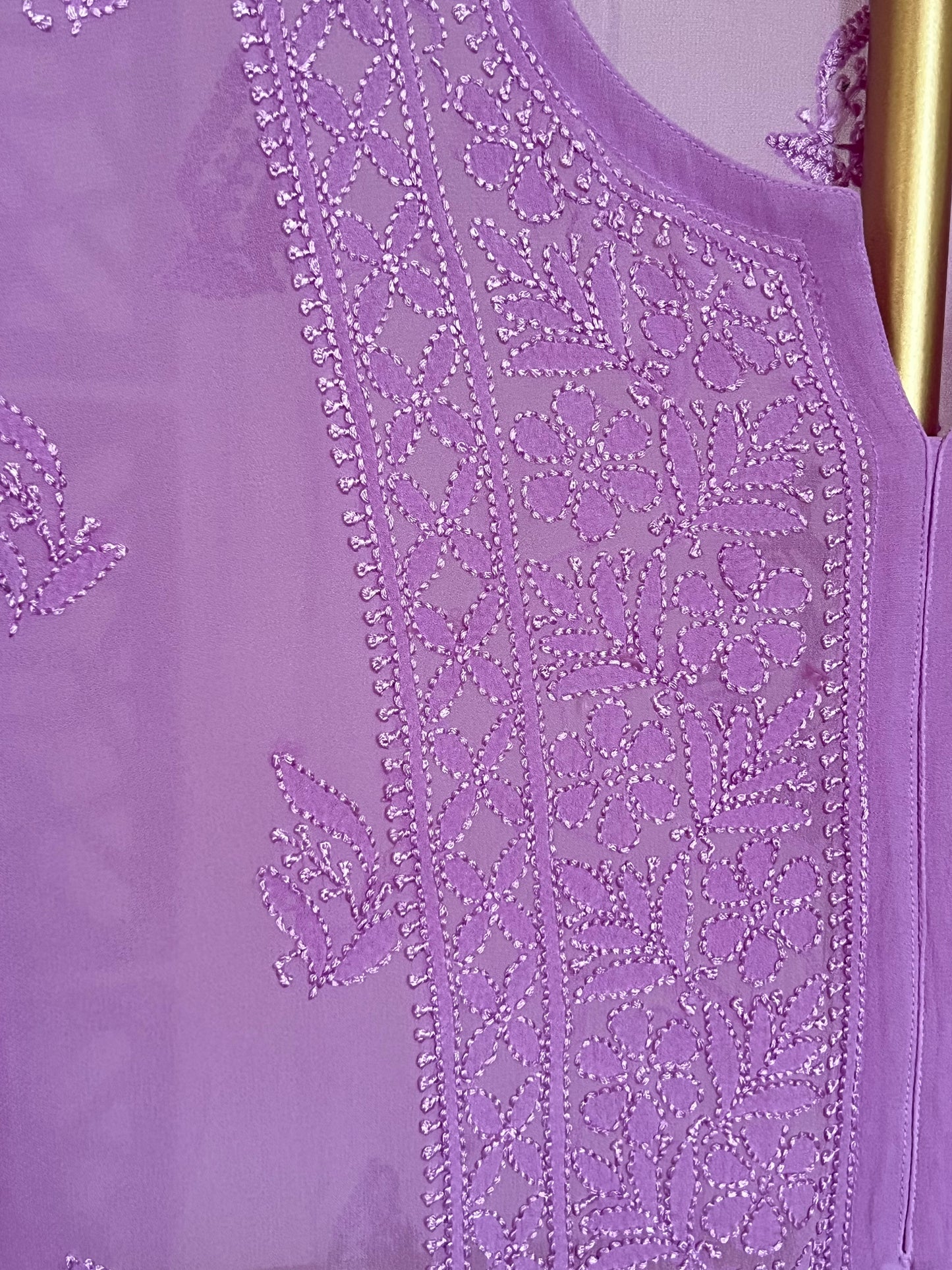 Lavender Chikankari Kurti