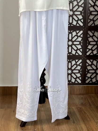 Modal Cotton Chikankari Pants