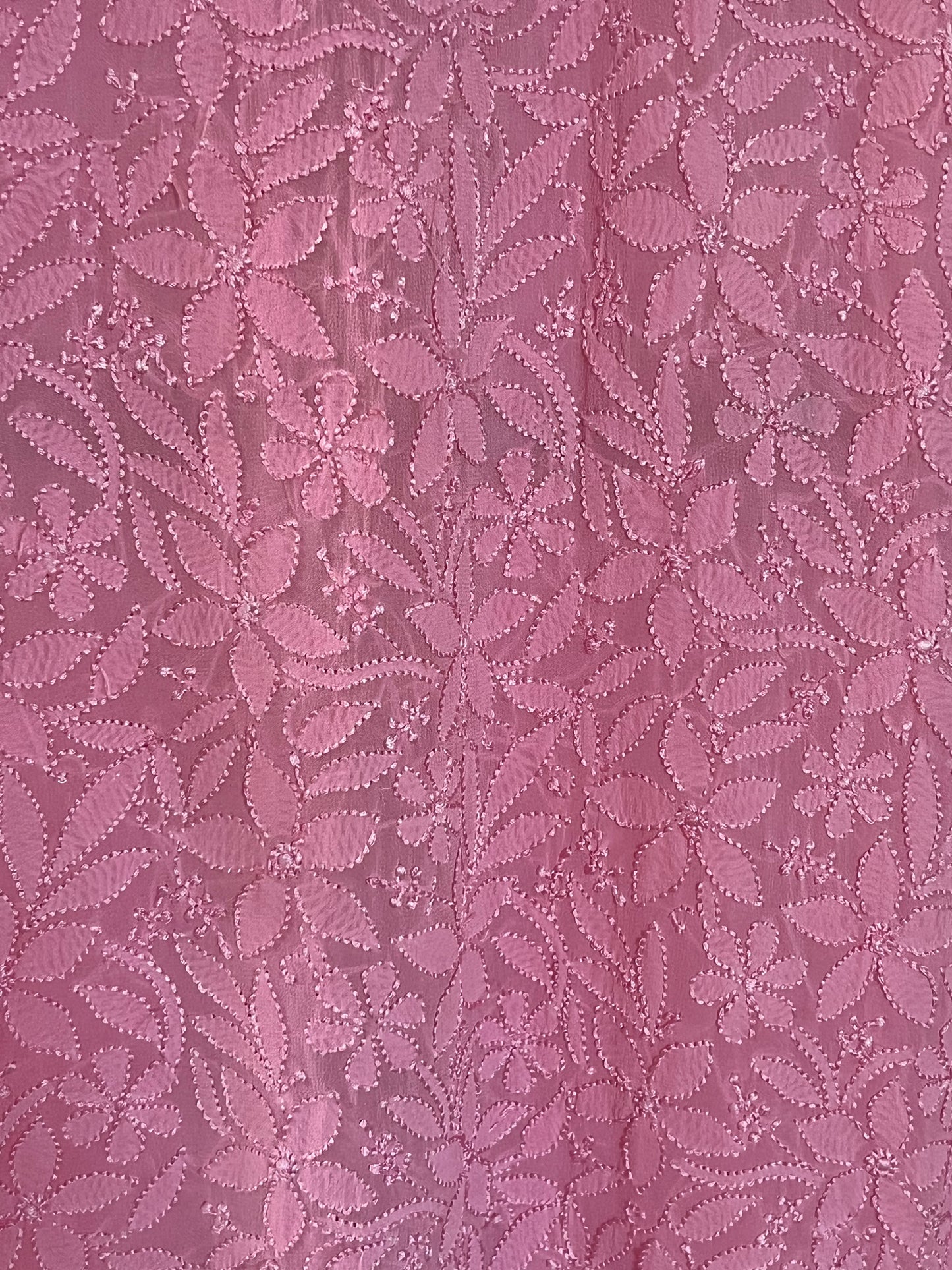 Rose Pink Chikankari Kurti