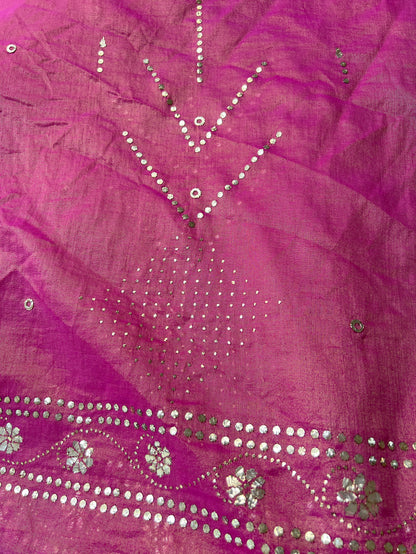 Tissue Chanderi Silk Lehanga with Mukaish