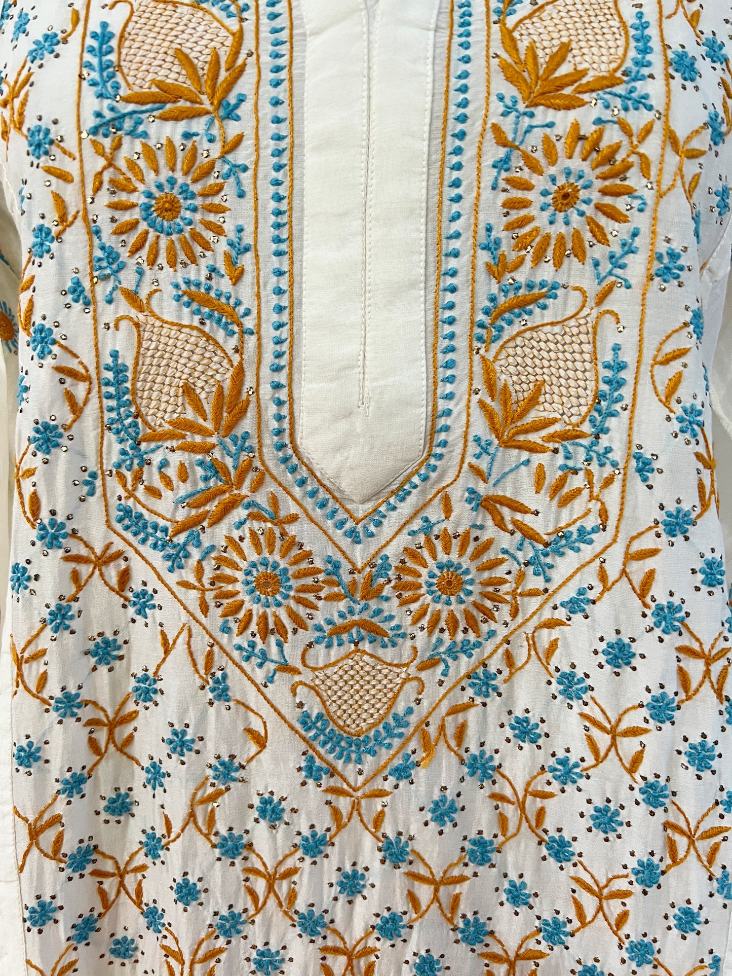 Chanderi Suit with Chikankari and Mukaish