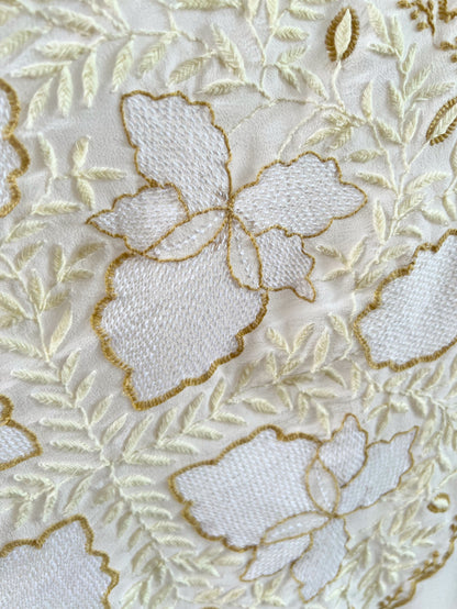 Pure Georgette Suit with Chikankari & Haath Jaali (Thaal Design)