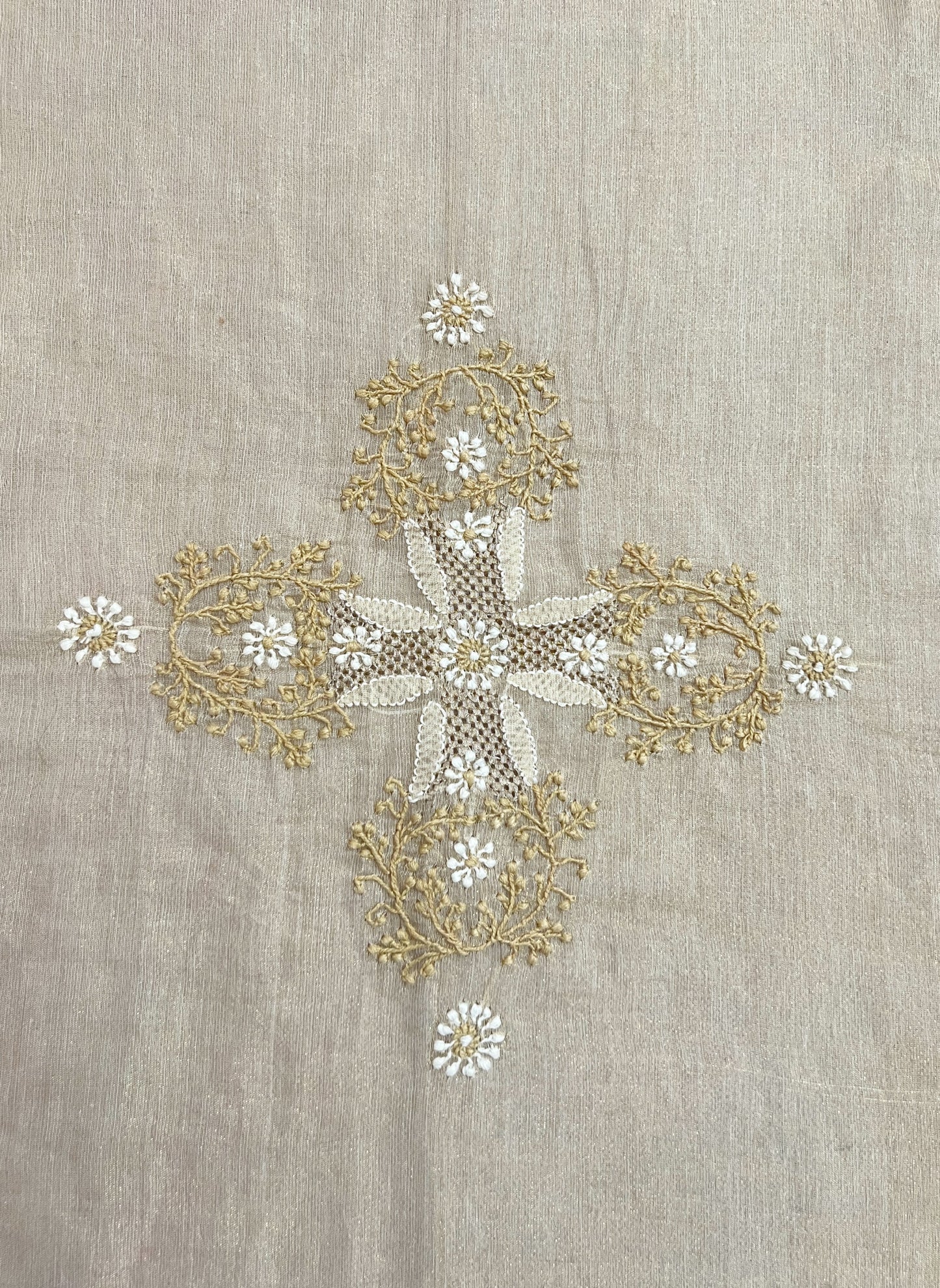 Pure Tissue Chanderi Silk Suit - Chand (crescent) Design