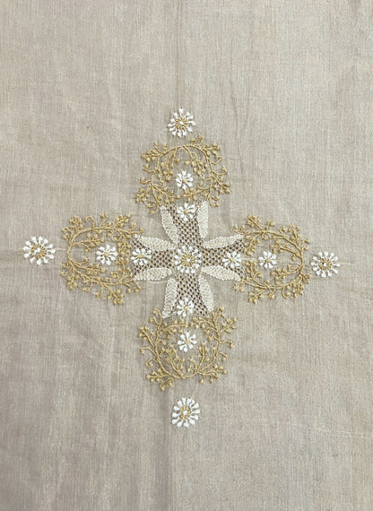 Pure Tissue Chanderi Silk Suit - Chand (crescent) Design