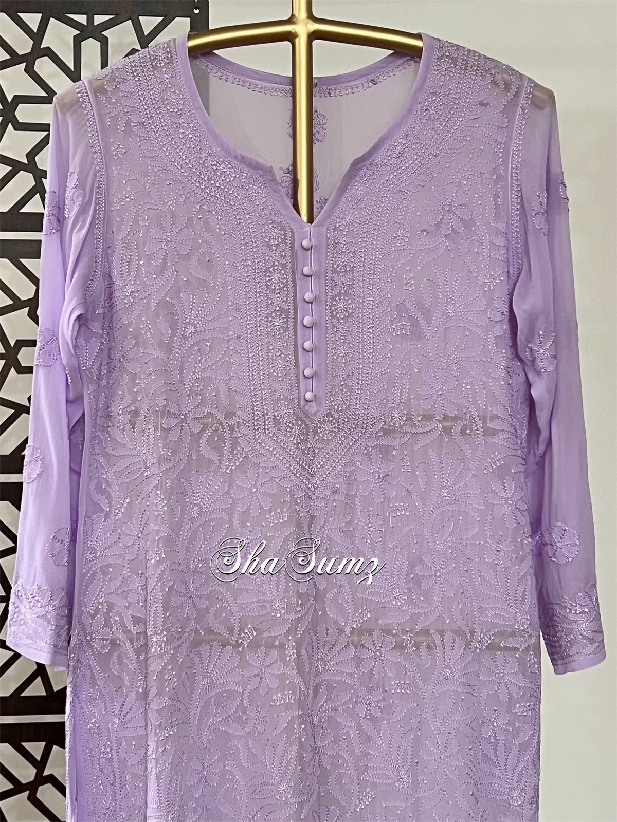 Pastel Purple Chikankari Kurta