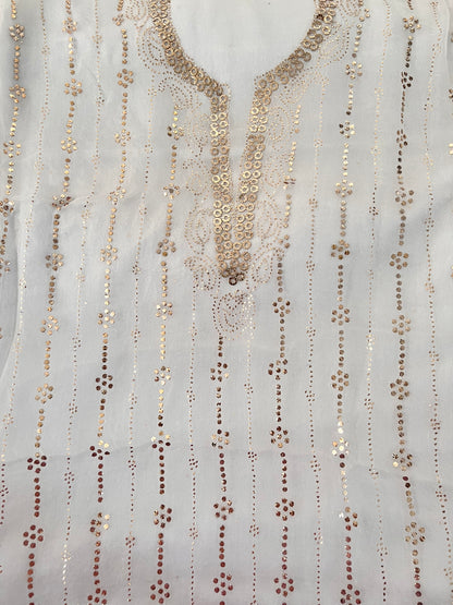 Pure Organza Silk Mukaish Set: The Canvas of Elegance