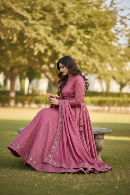 Tissue Chanderi Silk Lehanga with Mukaish