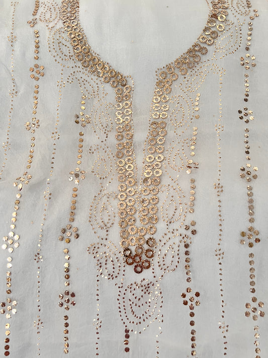 Pure Organza Silk Mukaish Set: The Canvas of Elegance