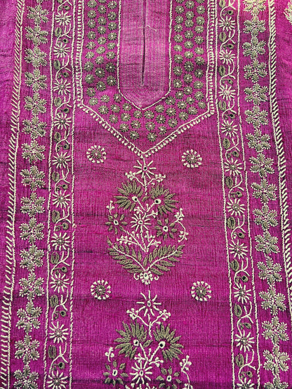 Pure Silk Chikankari Kurta – Handcrafted Elegance