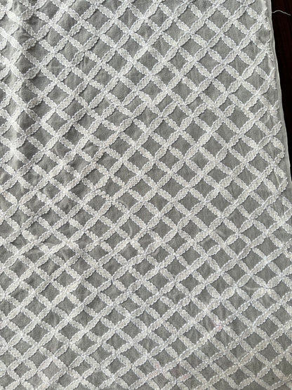 Pure Georgette Blouse Fabric with Chikankari