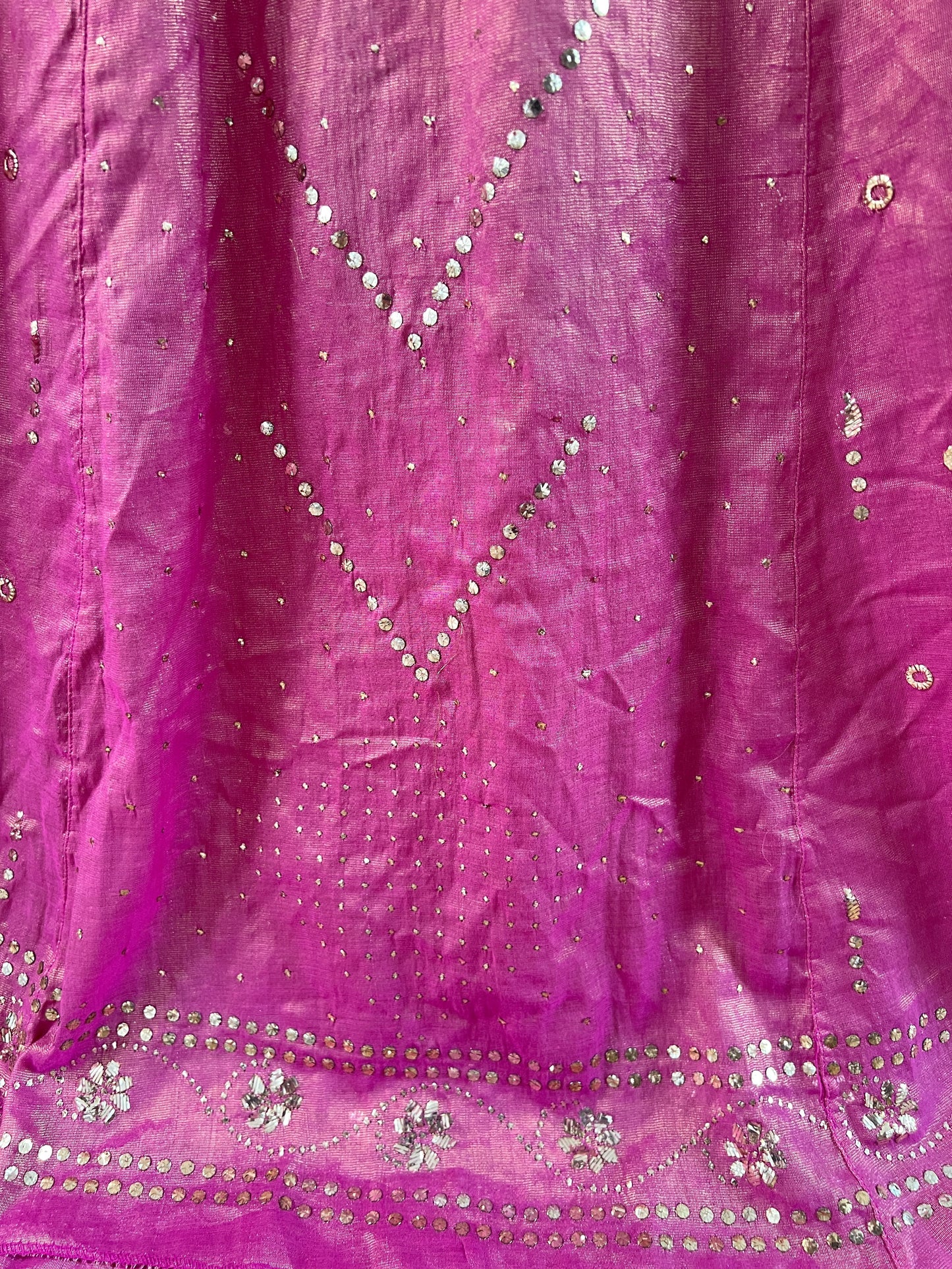 Tissue Chanderi Silk Lehanga with Mukaish