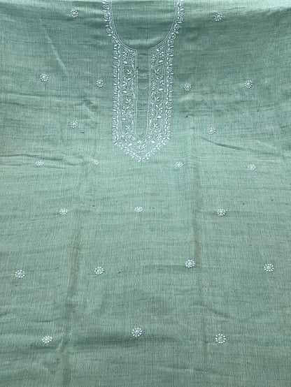 Pure Handwoven Khadi Kurta with Chikankari