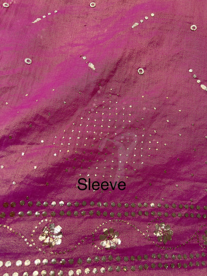 Tissue Chanderi Silk Lehanga with Mukaish