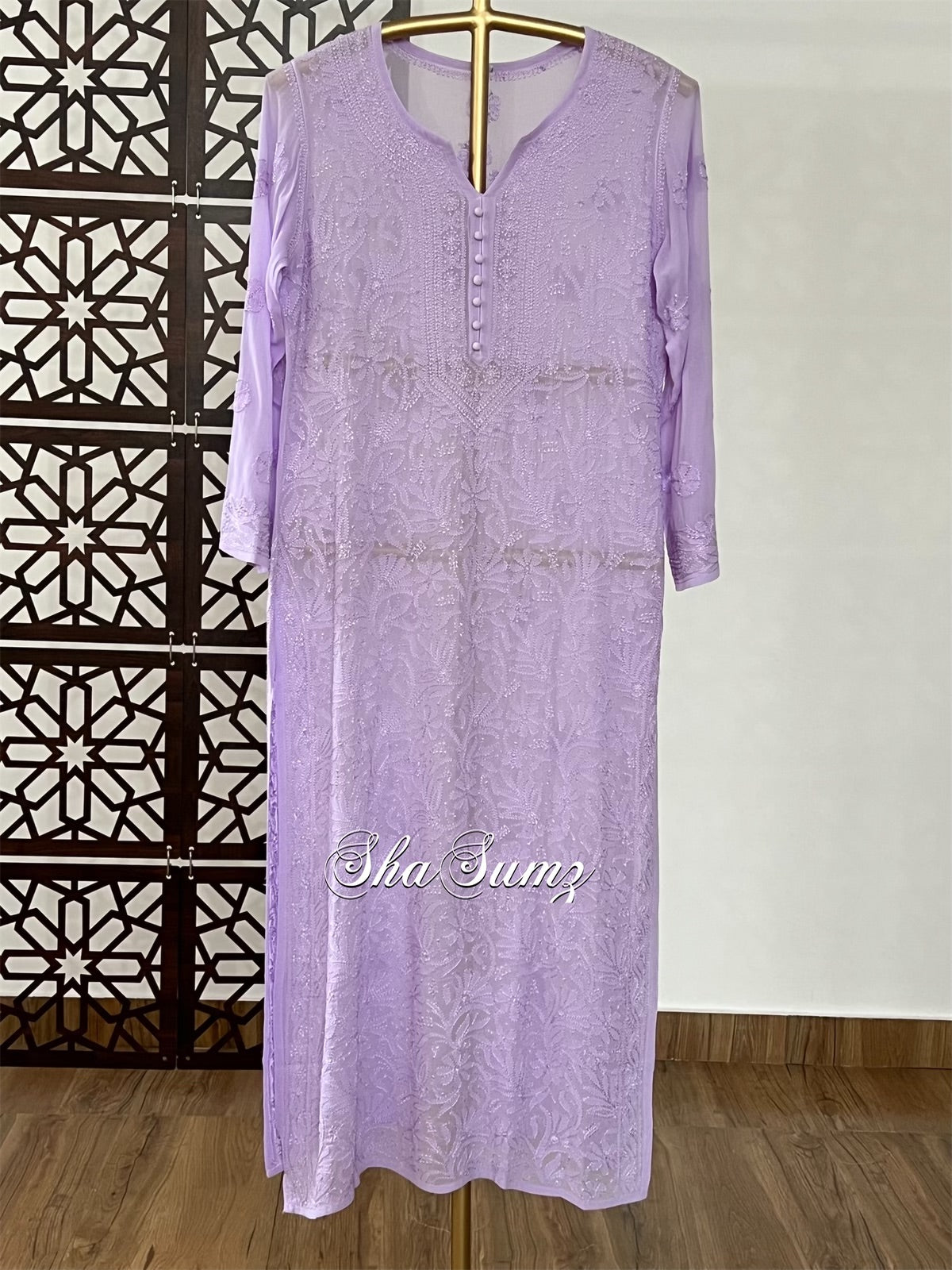 Pastel Purple Chikankari Kurta