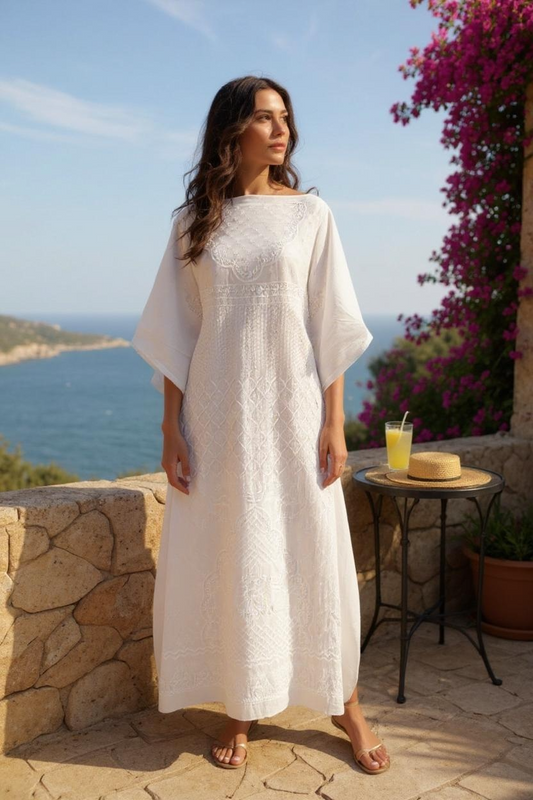 Chikankari Kaftan 