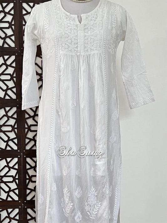 White  Chanderi Kurti