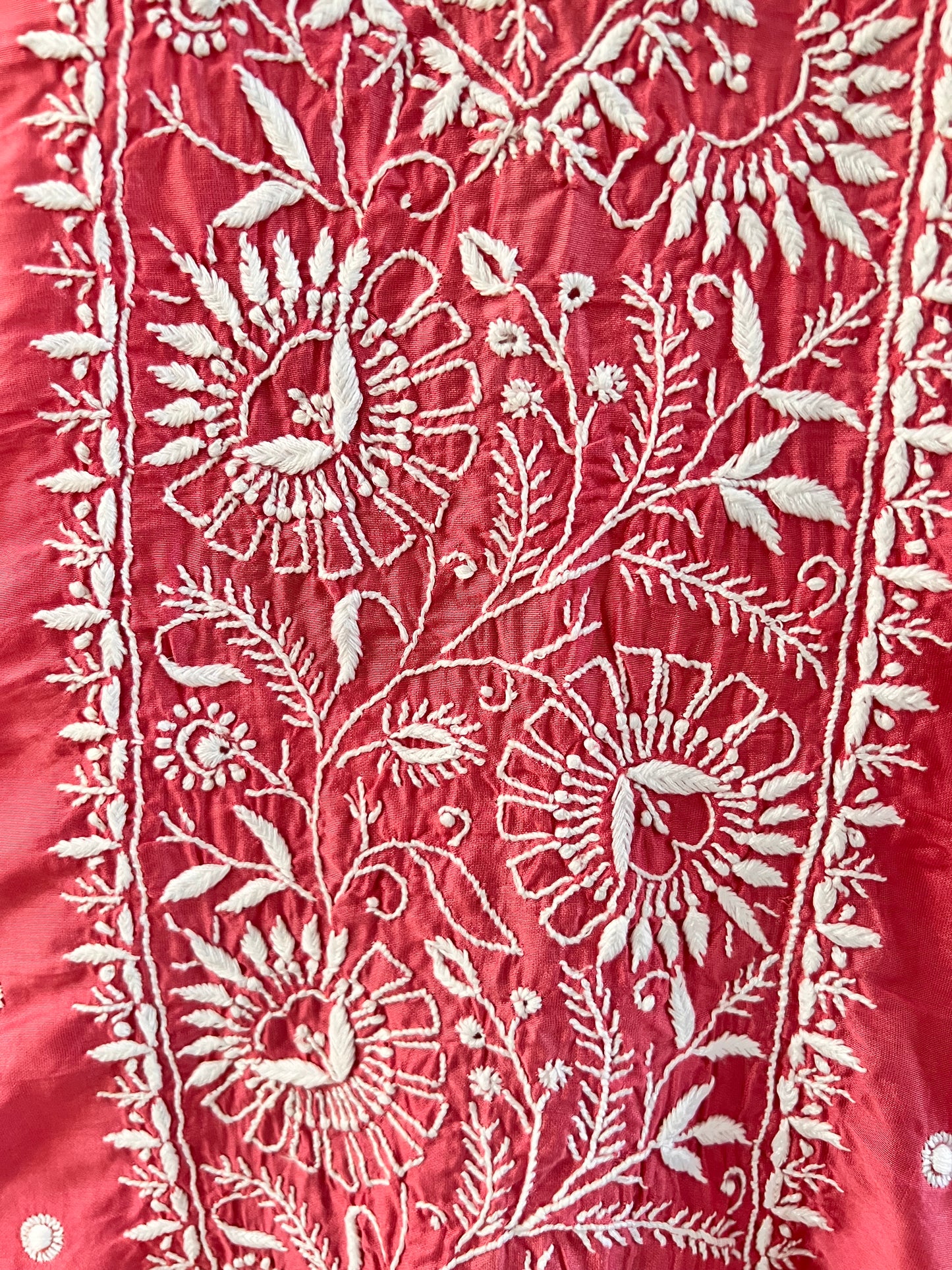 Chanderi Silk Kurta and Pants with Chikankari and Haath Jaali | Ready to Wear | With Lining