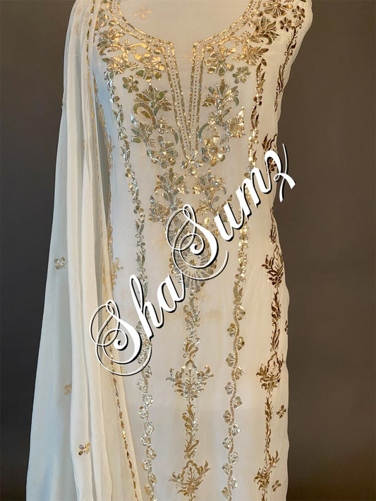 Pure Georgette Suit with Mukaish