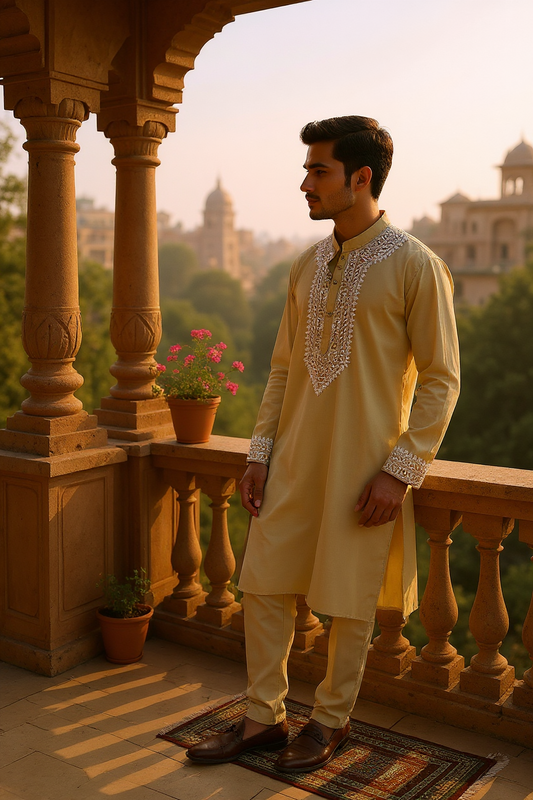 Men's Kurta Chikankari on cotton