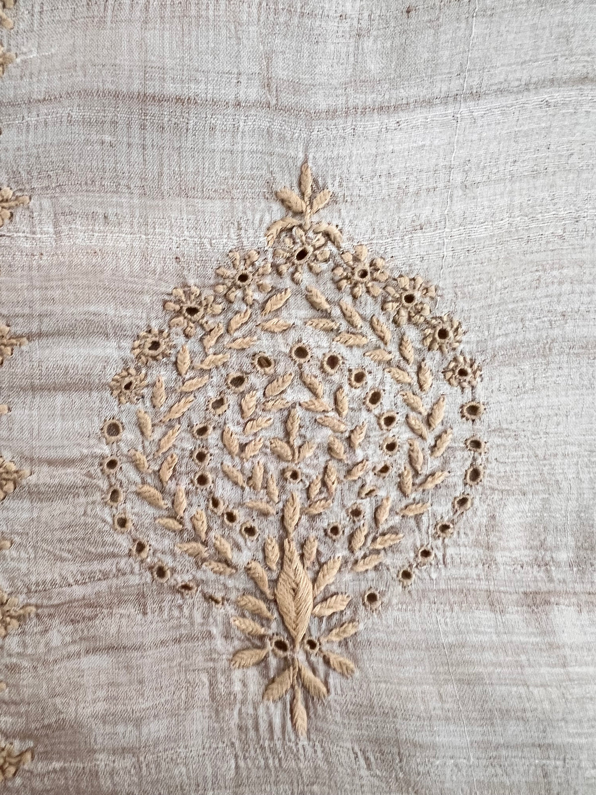 Pure Tussar Silk Kurta with Chikankari