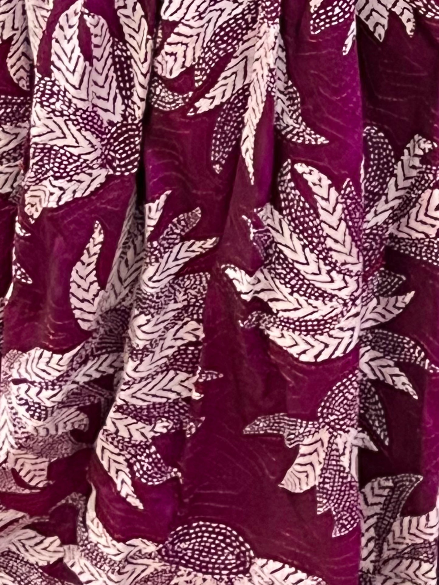 Dark Purple Silk Gharara - Kantha Work