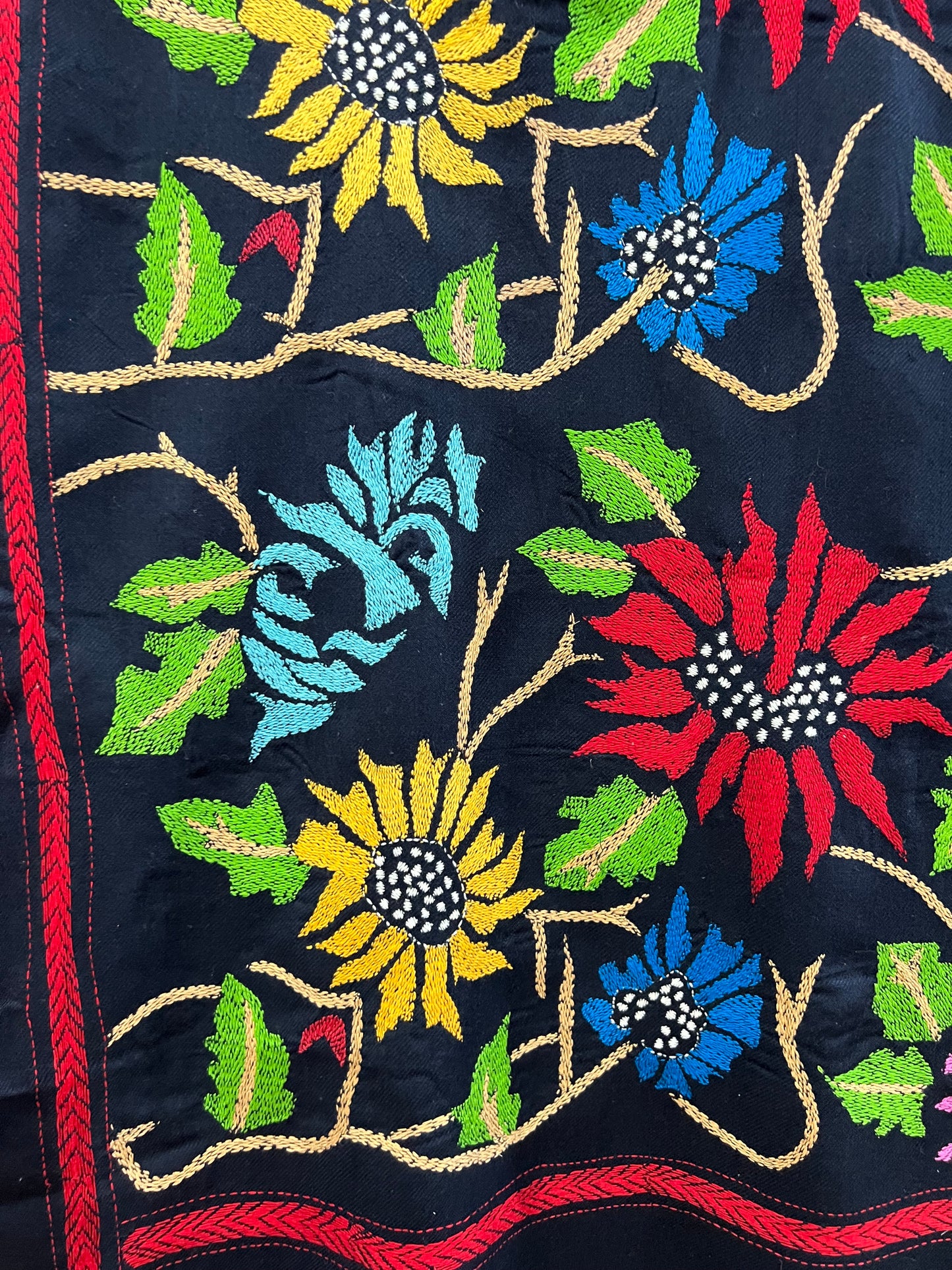 Hand-Stitched Kantha Work Shawl