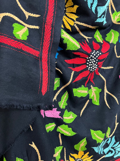Hand-Stitched Kantha Work Shawl