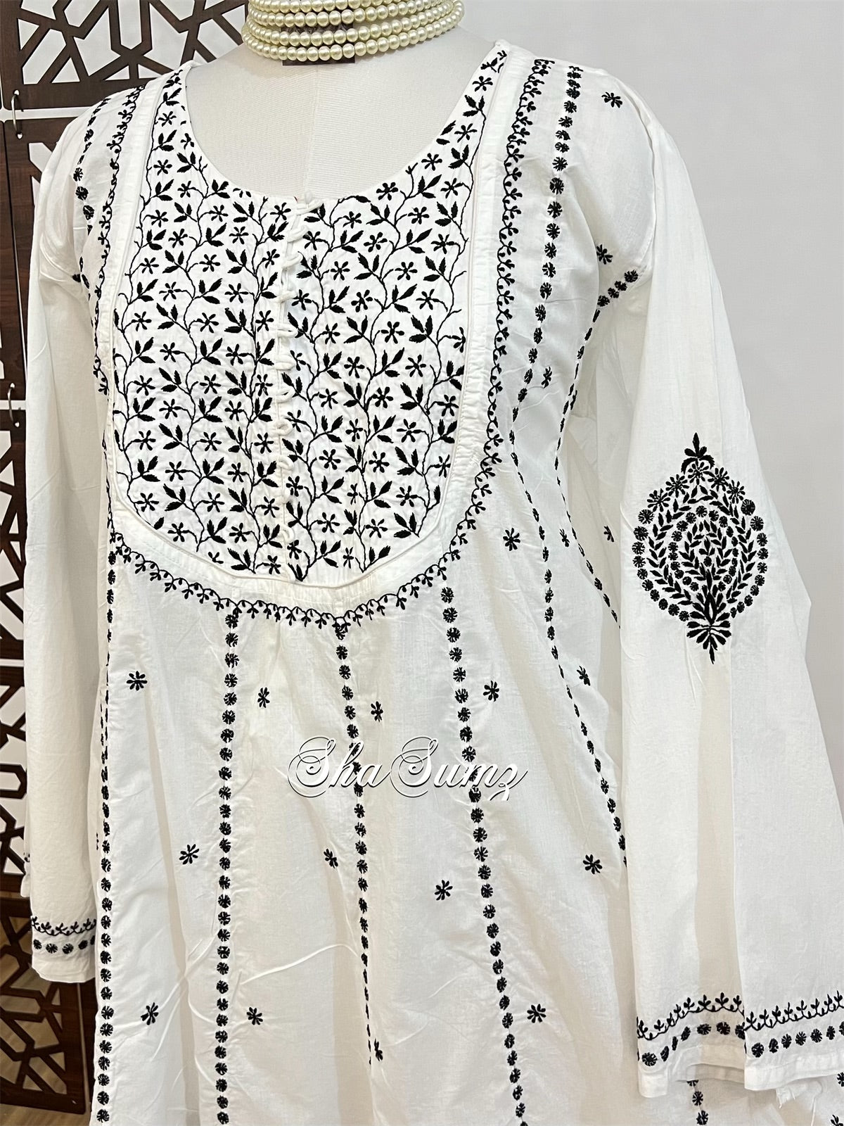 Lily White Cambric Anarkali