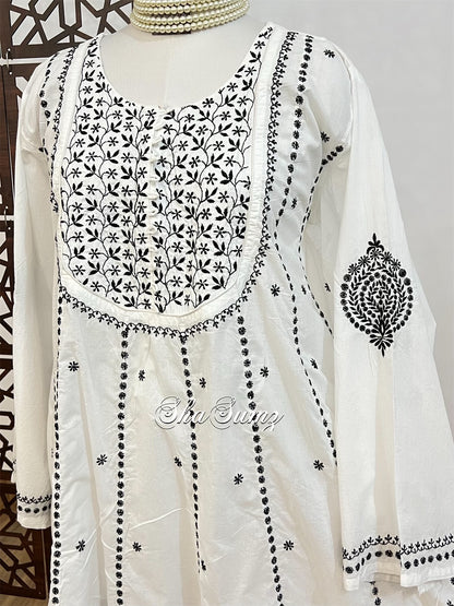 Lily White Cambric Anarkali