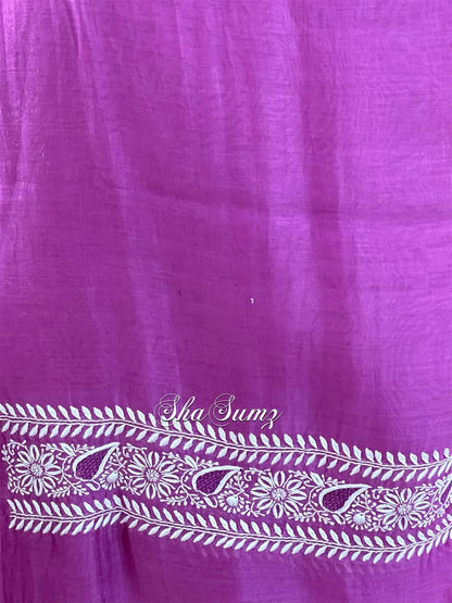 Mulberry Purple Chanderi Silk Suit