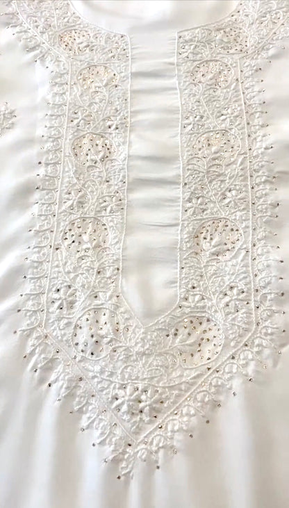 Modal Cotton Chikankari and Kamdani Kurta